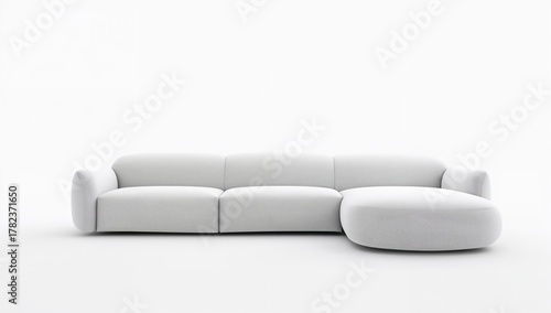 L-Shape Sofa on White Backg...