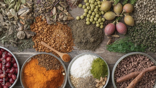 Adaptogenic food assortment...