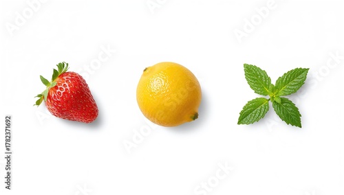 Lemon, strawberry, and mint...