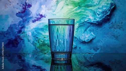 Glass of water displaying v...
