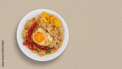 Top view of Nasi goreng fea...
