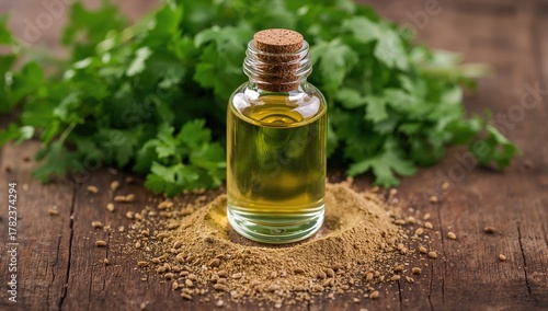 Glass bottle containing cor...