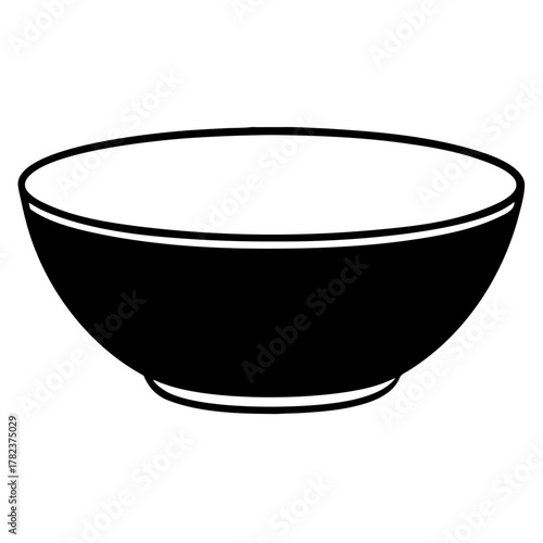 empty bowl isolated on white background