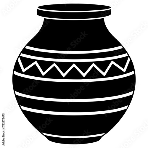 vector illustration of a vase