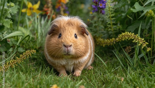 Guinea pig exploring the lu...