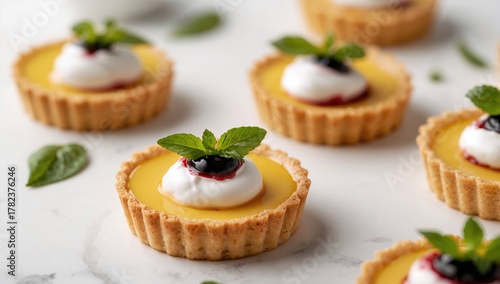 Individual lemon curd tarts...