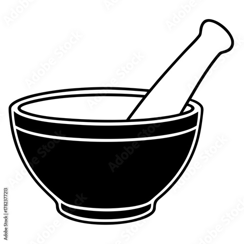 mortar with pestle