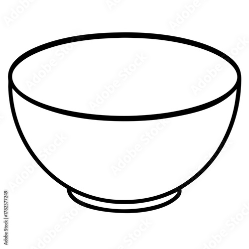 vector illustration of an empty bowl