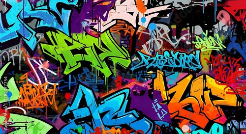 Vibrant Graffiti Art - A Colorful Urban Expression.