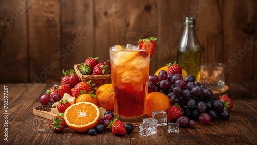 Assorted fruit beverage wit...