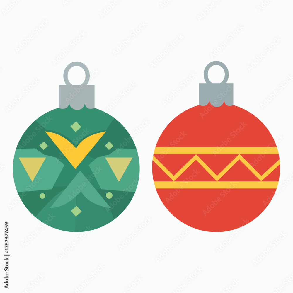 Obraz premium Festive ornaments, ready to adorn a tree. Bright decorations for the festive season!