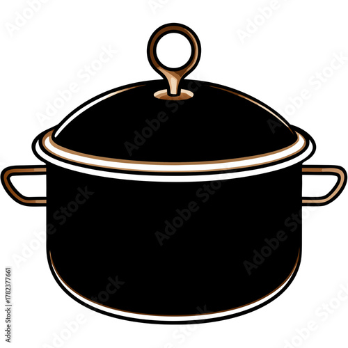 cooking pot isolated on white