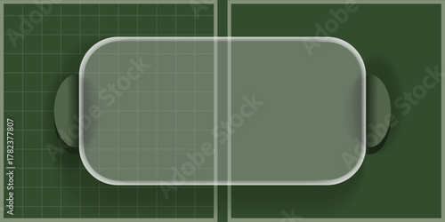 Glassmorphism schoolboard. Vector illustration of trendy Glassmorphism empty Frame on green School board background. Education banner. Perfect Back to School banner background placard cover layout