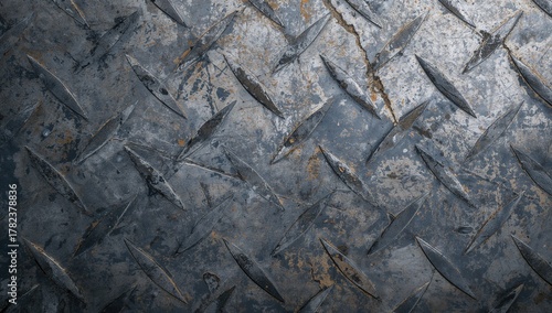 Metallic flooring as a back...