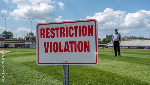 A Notice Indicating A Viola...