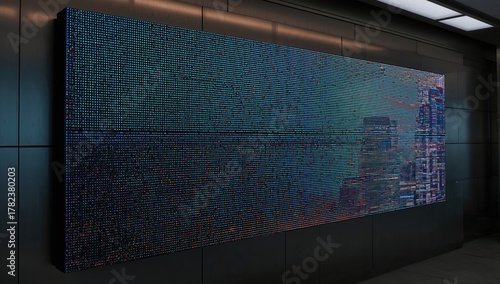A big LED display panel ill...