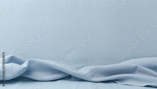 Blue-toned linen fabric as ...