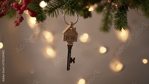 Keychain with home pendant ...