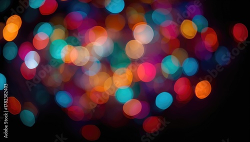 Colorful bokeh lighting aga...
