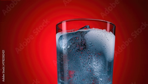 Ice cubes and fizzy beverag...