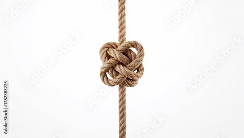 Closeup of ship ropes tied ...