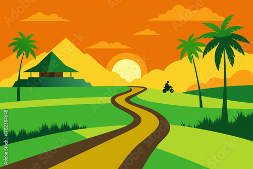 country road in the countryside