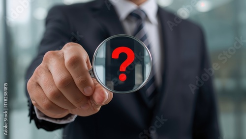 Hand holding a magnifying g...