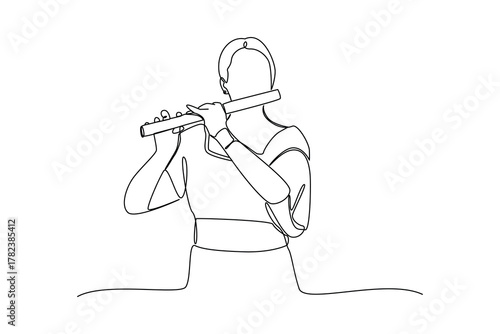 Simple continuous line drawing of all about Music Show. simple line, creativity designer. Vector, Designer.