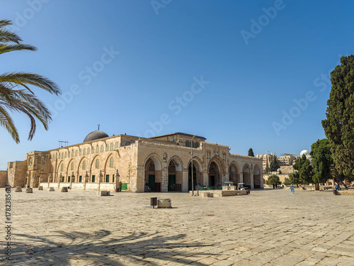 The AI-Aqsa Mosque, also known as the Qibli Mosque or Qibli Chapel. Jerusalem