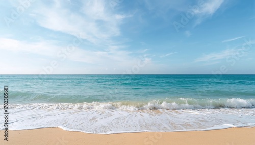 Serene blue waters under br...