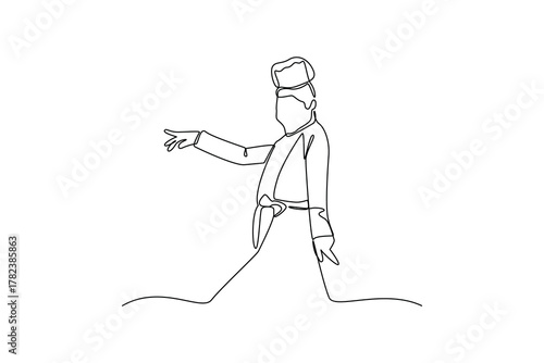 Simple continuous line drawing of all about Music Show. simple line, creativity designer. Vector, Designer.