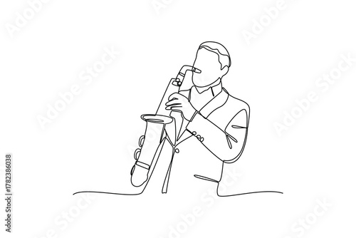 Simple continuous line drawing of all about Music Show. simple line, creativity designer. Vector, Designer.