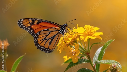 Monarch butterfly resting o...
