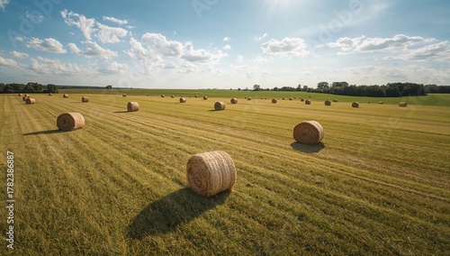 Aerial view of a grassy lan...