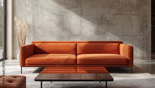 Elegant sofa and table in a...