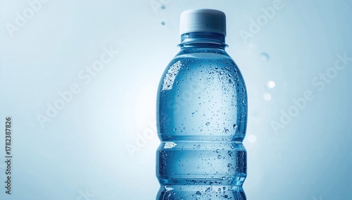 Empty plastic bottle with d...