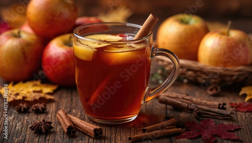 Tea made with fresh apples,...