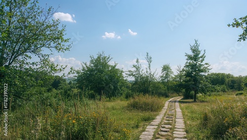 A panoramic view of a pictu...