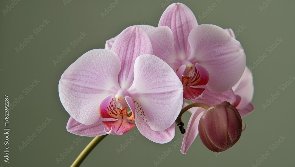Obraz premium Close-up view of Orchid Flowers, showcasing delicate textures and vibrant colors