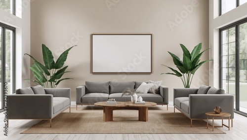 Horizontal frame in a moder...