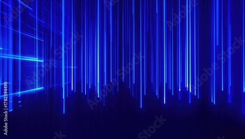 Fast streaks of glowing neo...