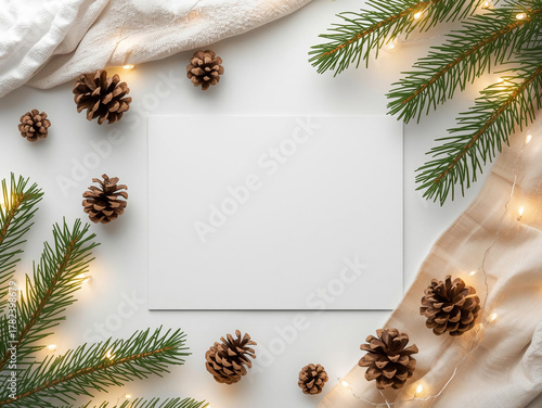 White blank Christmas card