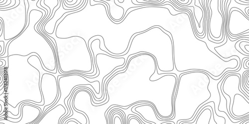 Seamless pattern with lines White wave paper curved reliefs abstract background, Background of the topographic map. Line topography map contour background.