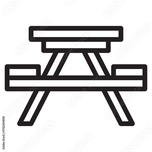 Picnic table icon