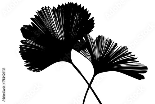 Swaying Sentinels Sea: Black White Tribute Nature's Artistry | Clean, isolated vector art for creative projects.