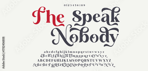 Abstract Fashion font alphabet. Minimal modern urban fonts for logo, brand etc. Typography typeface uppercase lowercase and number. vector illustration