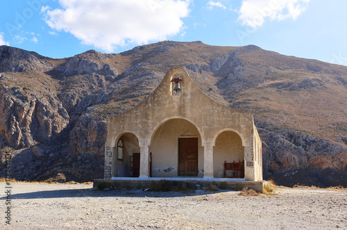 Old chapel in the mountains of Crete.