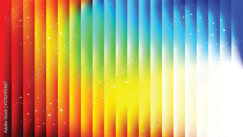 Spectrum Gradient Light Bands – Abstract Colorful Background with Star Particles for Creative and Educational Design