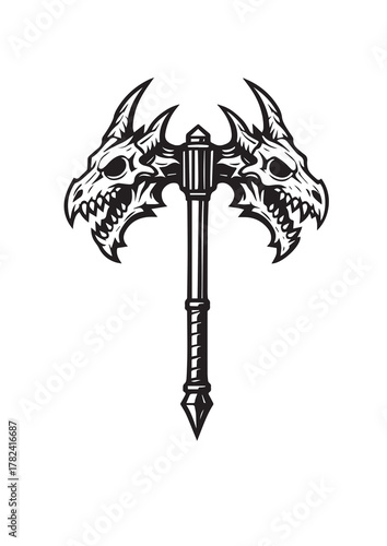The Great Axe Head Dragon Fantasy
