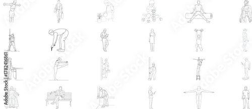 Assortment of scattered ink blots and artistic marks on a transparent background